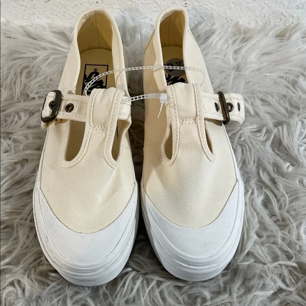 VANS Mary Jane Style 93 Buckle Strap Women’s Shoes White Canvas Size 9.5 NEW - Picture 4 of 15